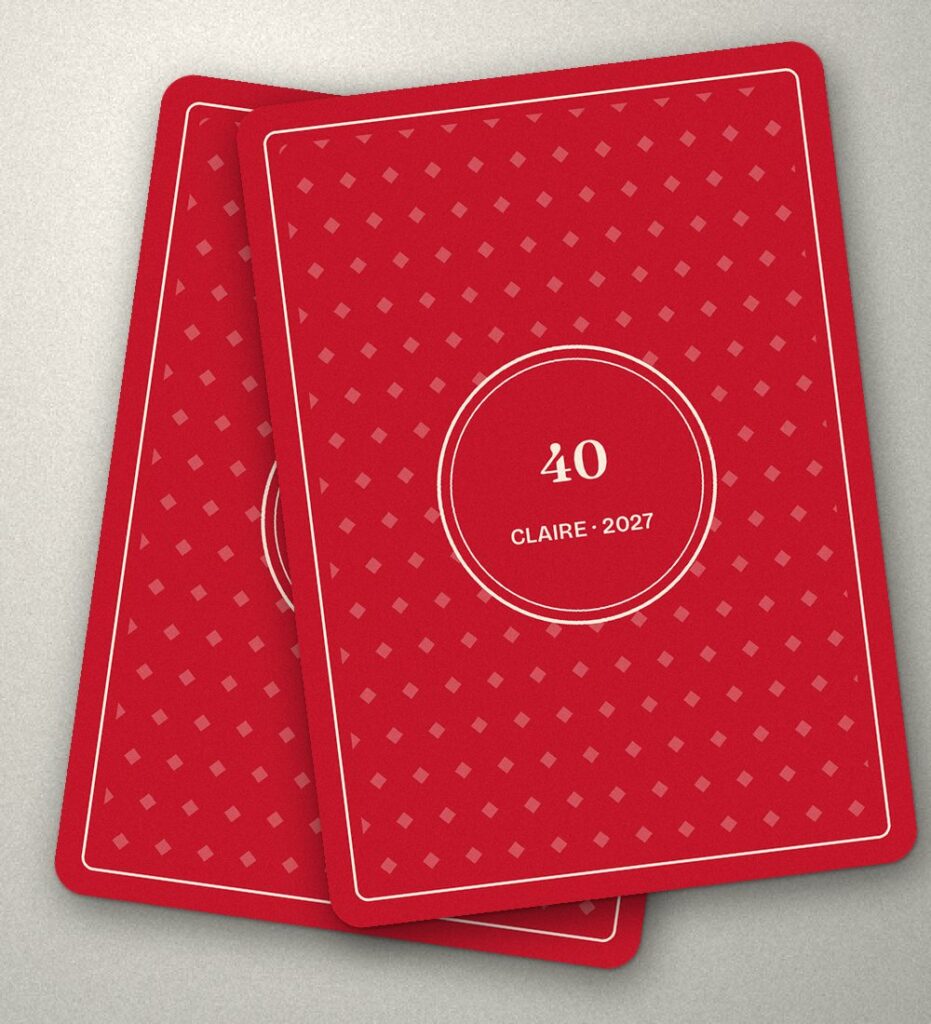 Dos de carte personnalisé pour un anniversaire